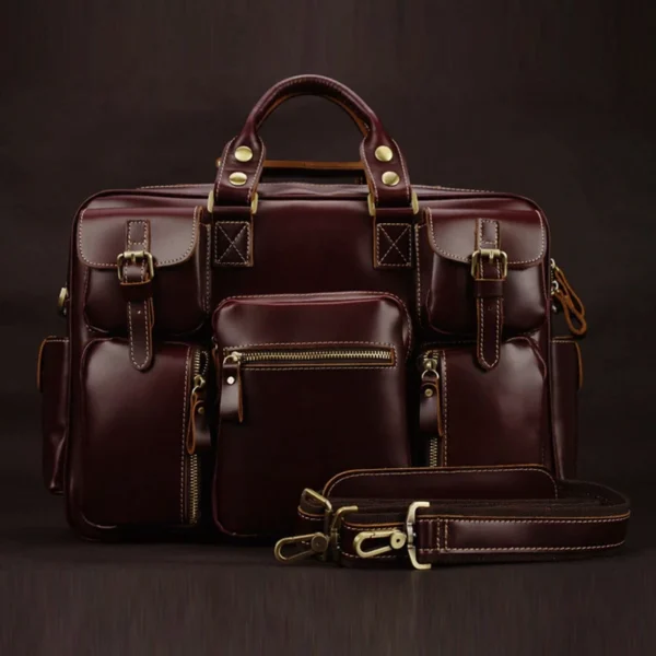 Luxury Genuine Leather Men s Travel Bags Luggage bag Big Men Leather Duffle Bags weekend bag