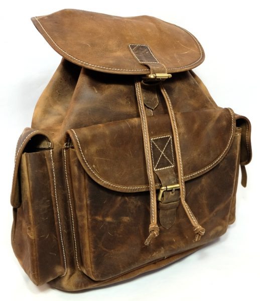 leather hiking backpack