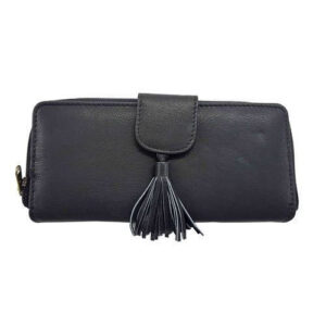 stylish leather ladies clutch black bags