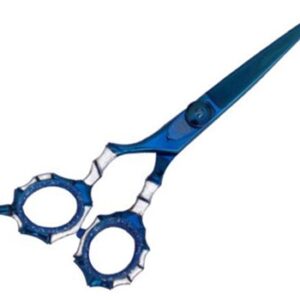 Blue Titanium Professional Barber Scissors