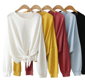 2022 T-shirt For Women Summer Casual Solid Color T Shirts Sweatshirts Tops